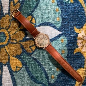 Genuine Leather Vintage-Inspired Map Watch